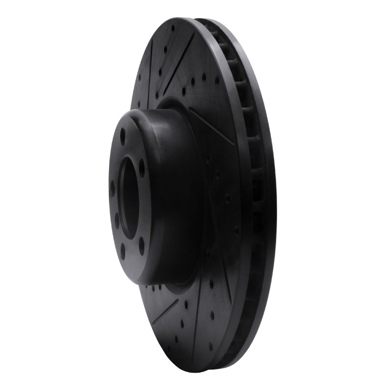 BMW 228I Brake Rotor (1) - Front Left - R1 Concepts - Drilled & Slotted - Black - `12-`21